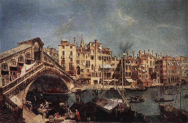 The Rialto Bridge from the Riva del Vin sg, MARIESCHI, Michele